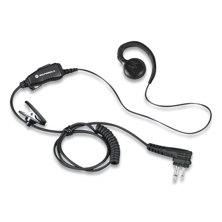 Motorola Swivel Monaural Over-The-Ear Earpiece With Microphone and PTT, Black HKLN4604